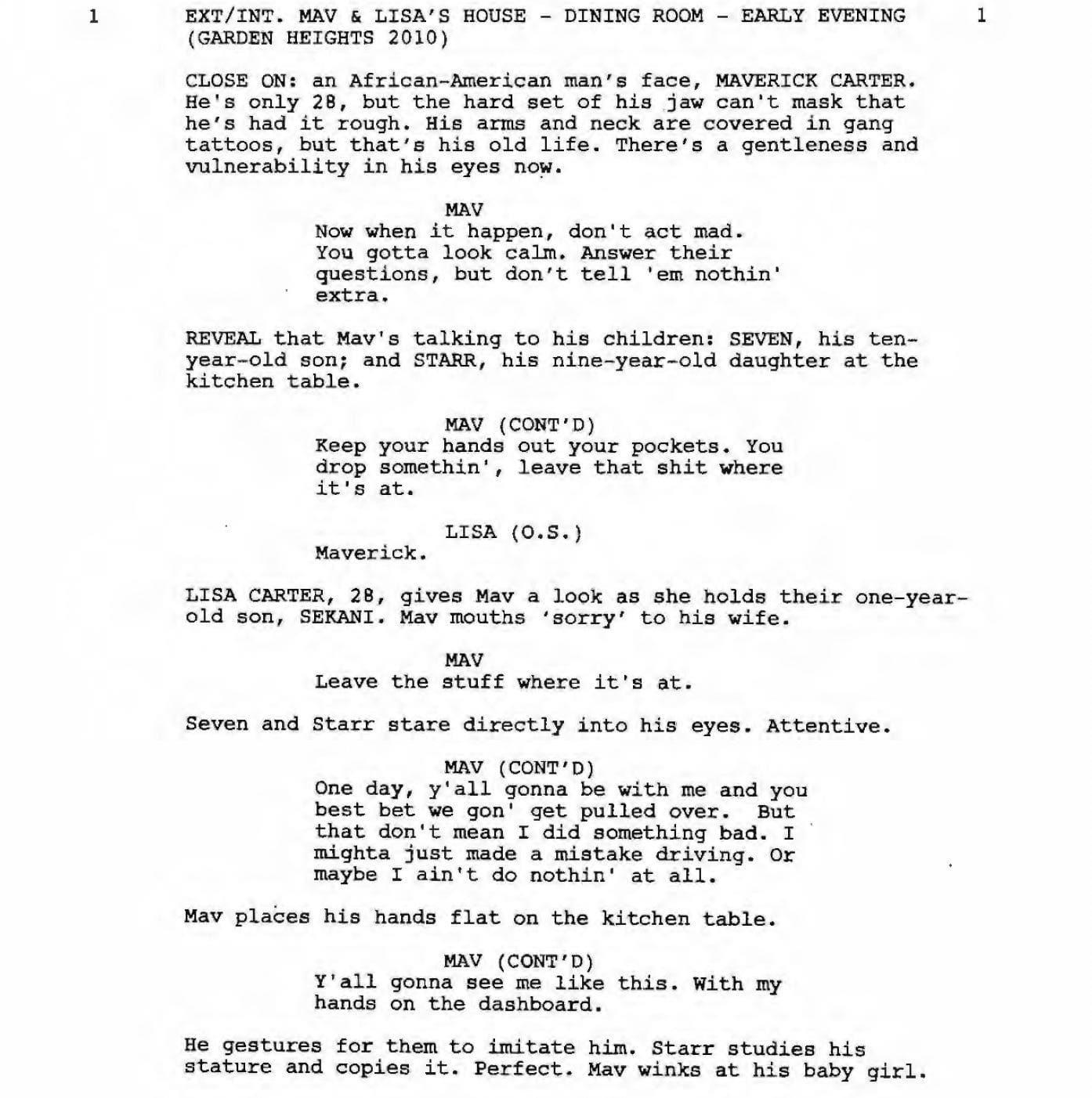 Page One: “The Hate U Give” (2018)