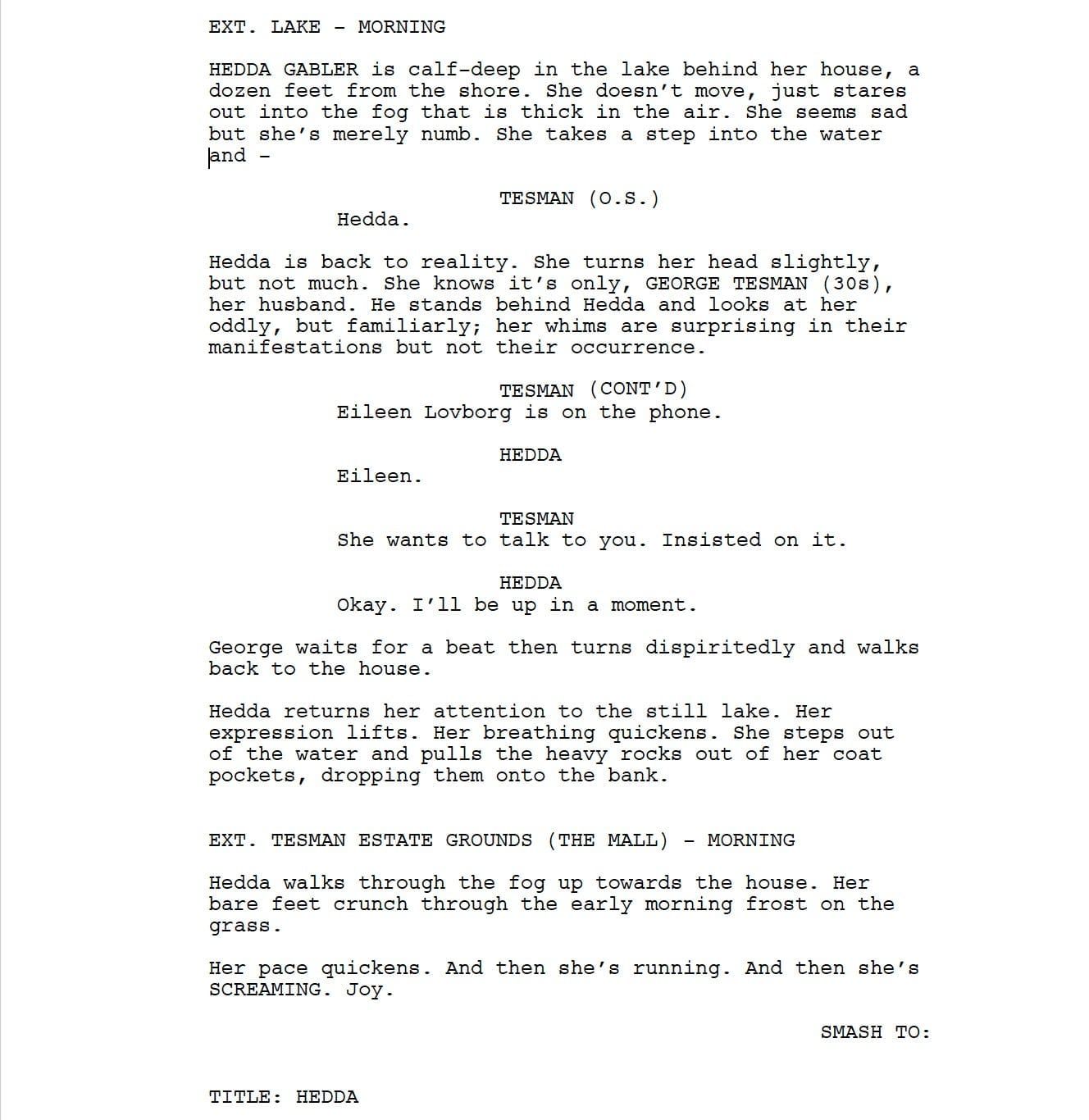 Page One: “Hedda” (2025)