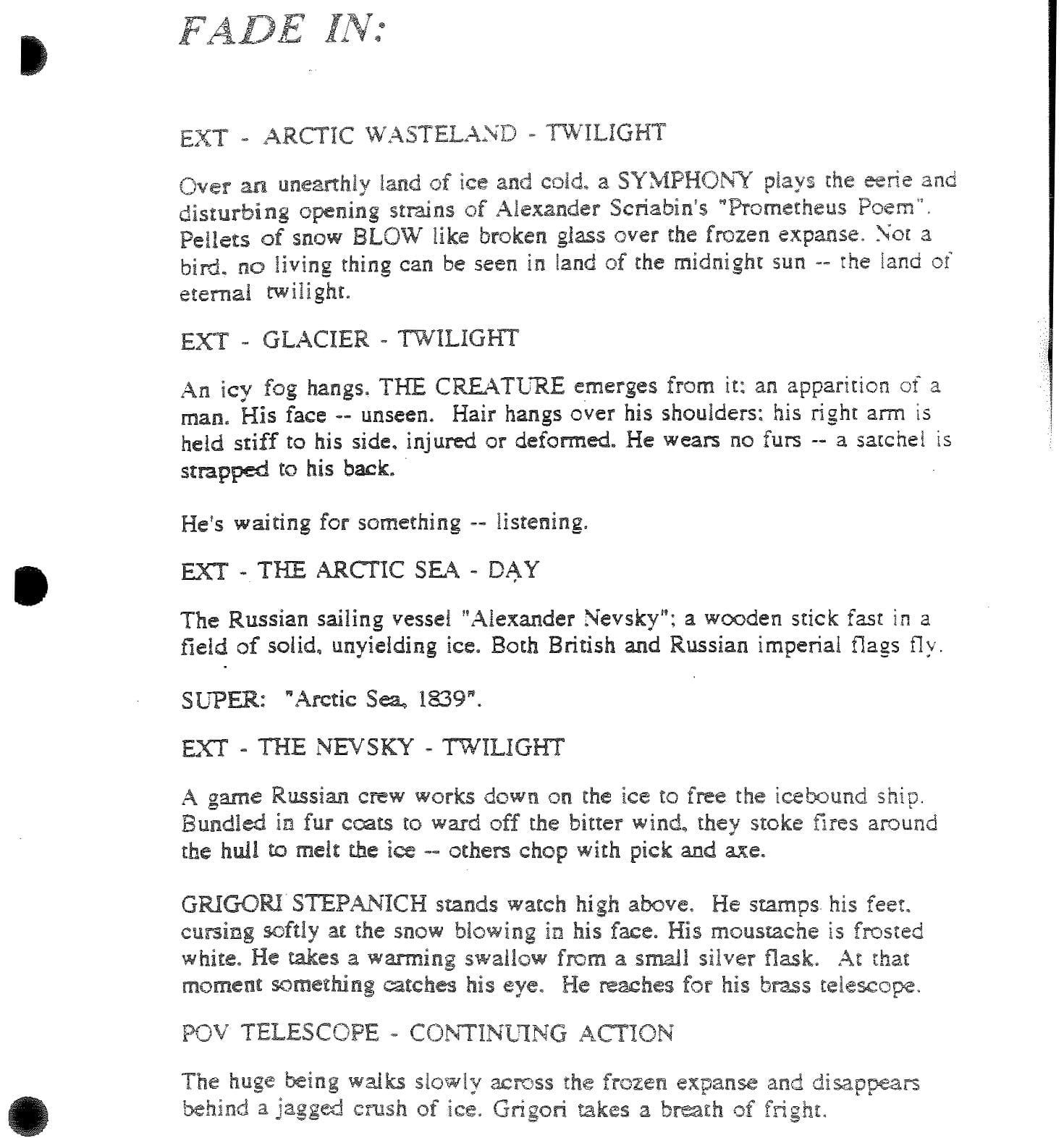 Page One: “Mary Shelley’s Frankenstein” (1994)