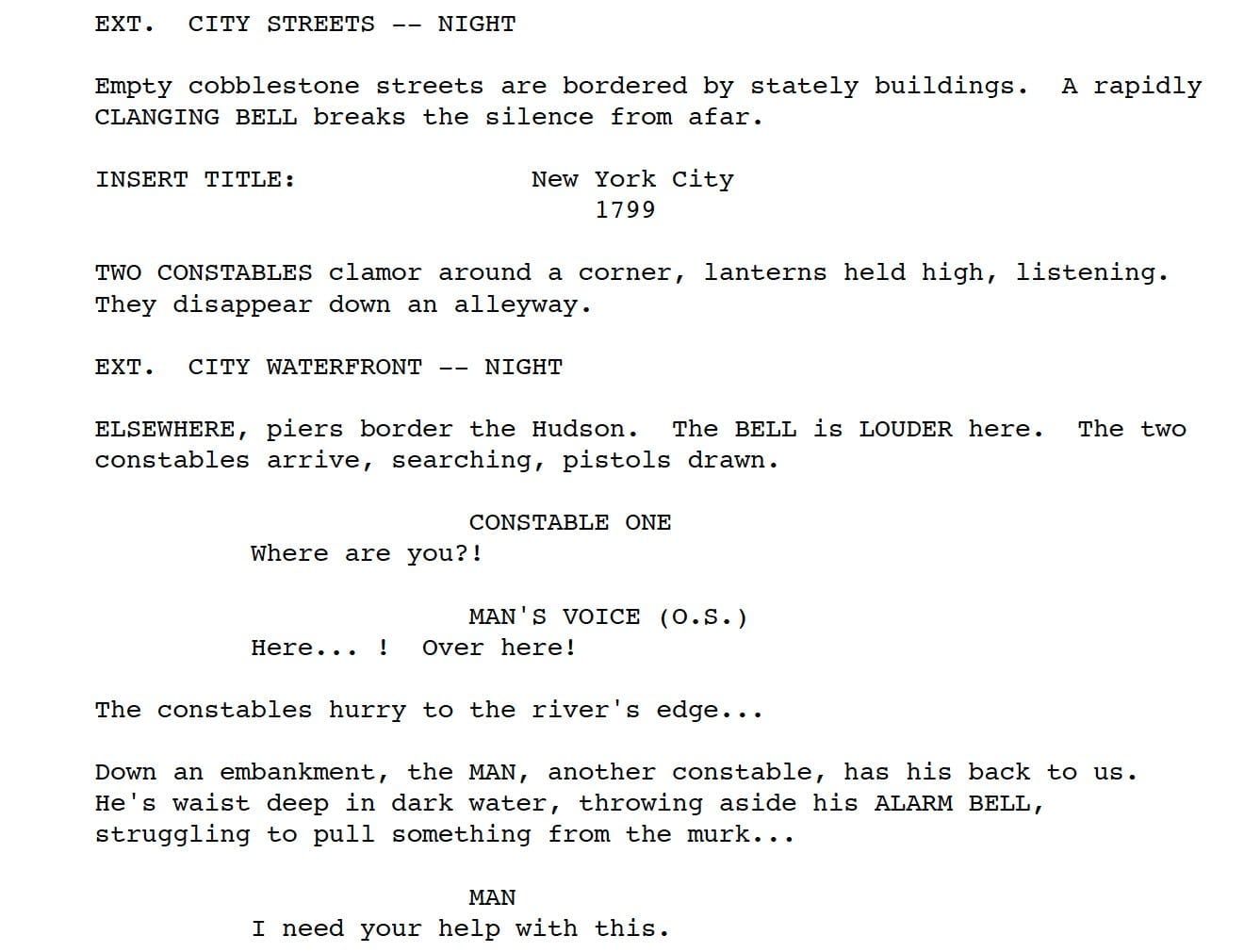Page One: “Sleepy Hollow” (1999)