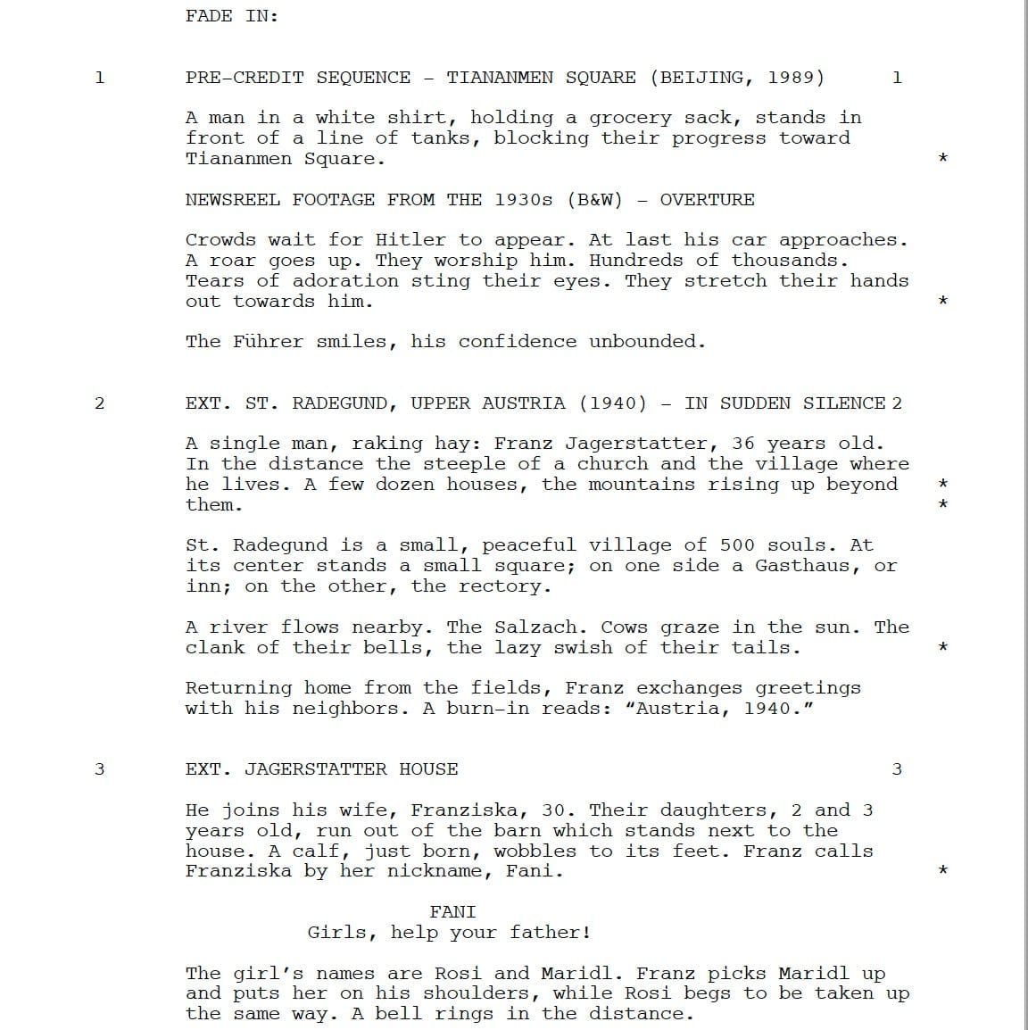 Page One: “A Hidden Life” (2019)