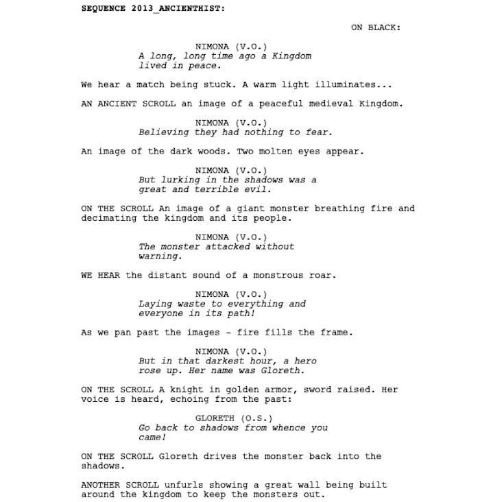Page One: “Nimona” (2023)