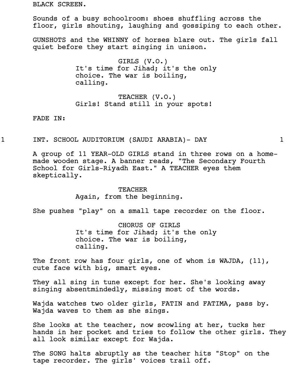 Page One: “Wadjda” (2012)