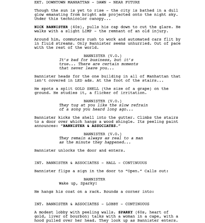 Page One: “Reminiscence” (2021)