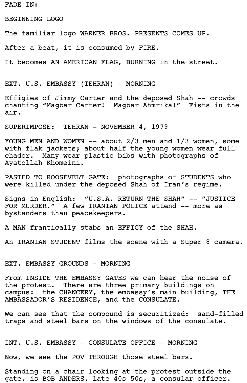 Page One: “Argo” (2012)