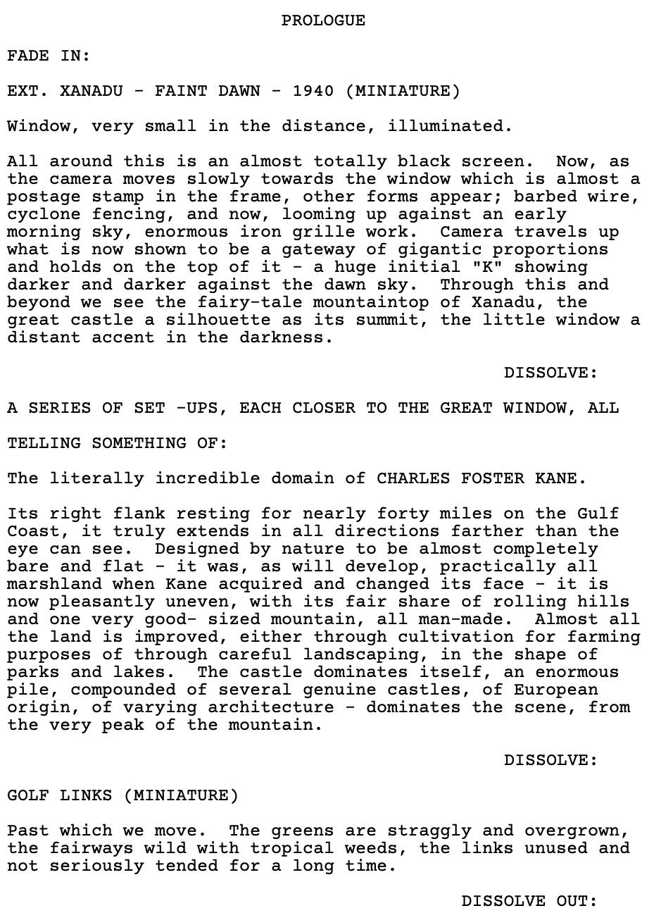 Page One: “Citizen Kane” (1941)
