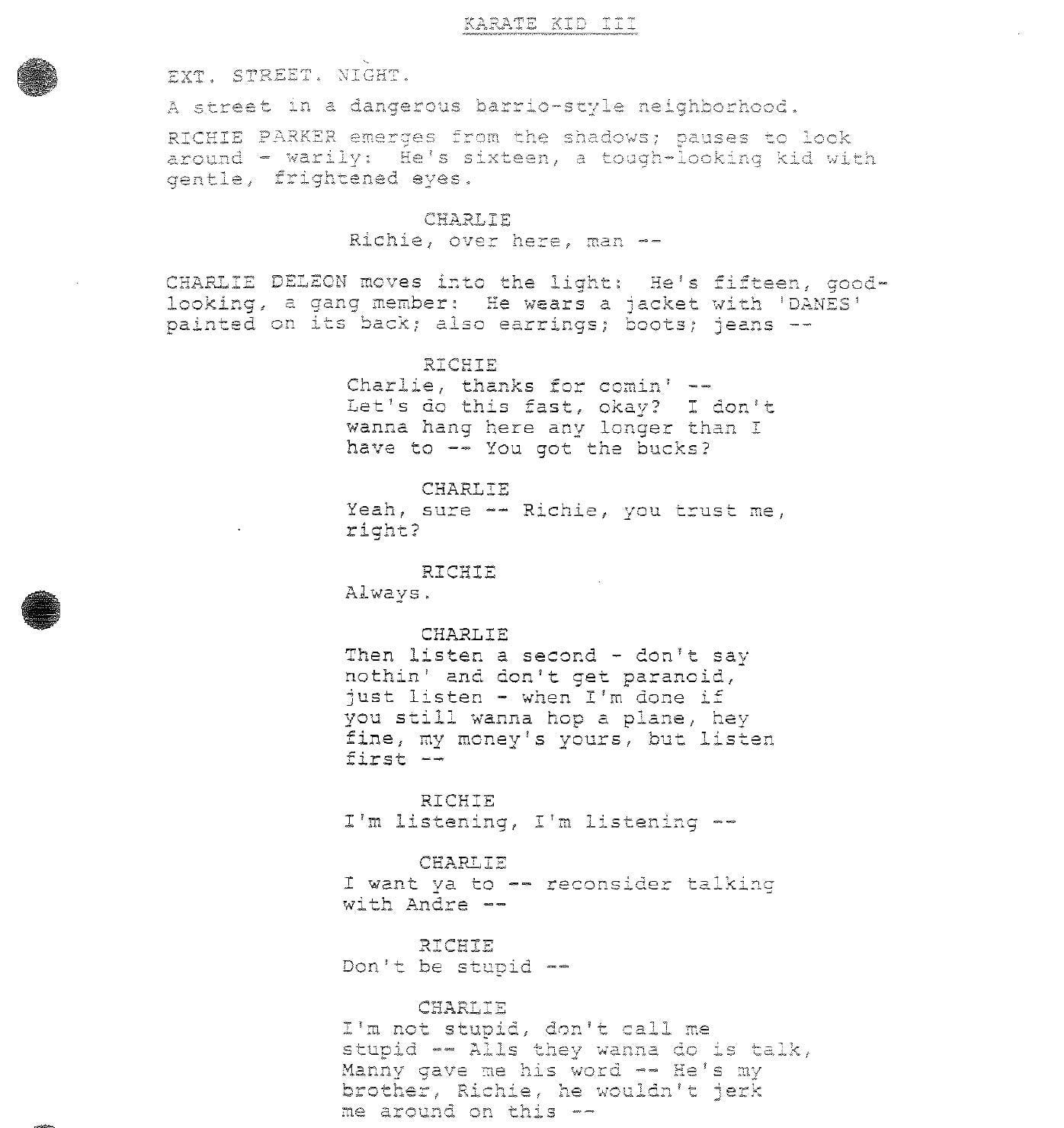 Page One: “The Karate Kid Part III” (1989)
