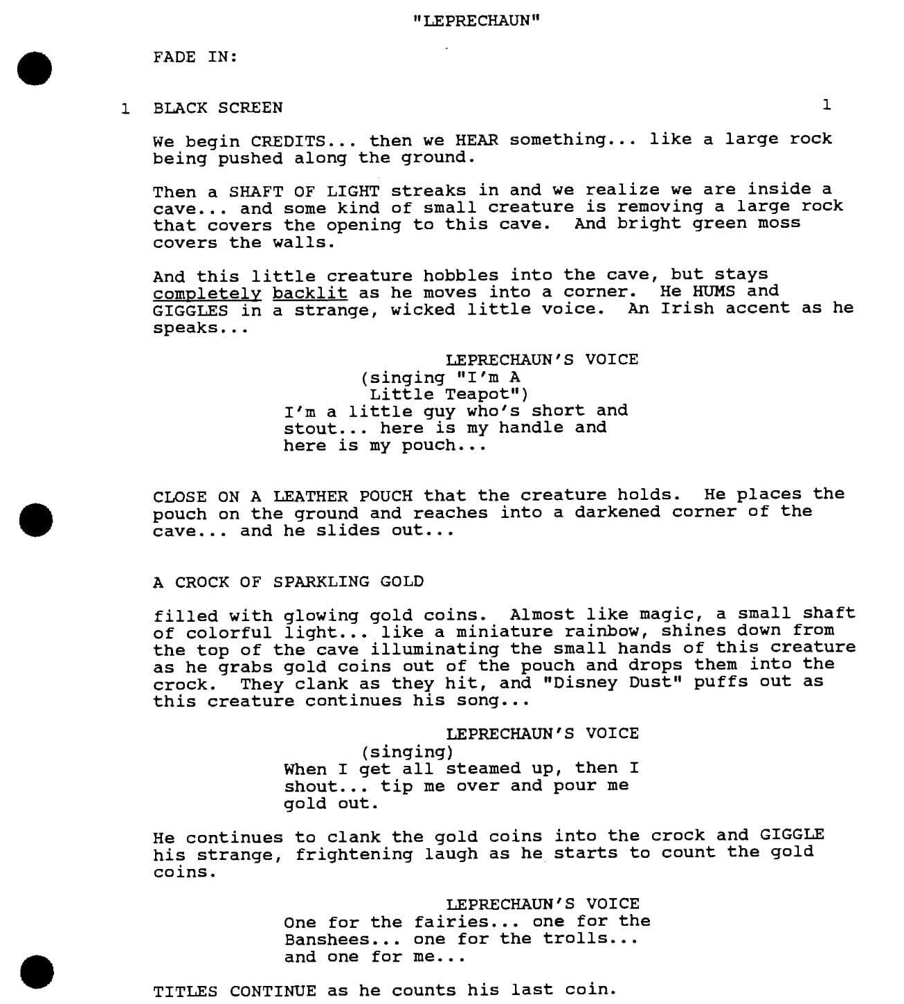 Page One: “Leprechaun” (1993)