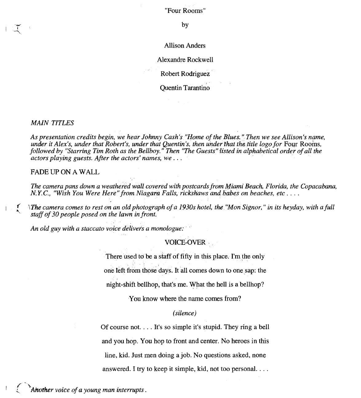 Page One: “Four Rooms” (1995)