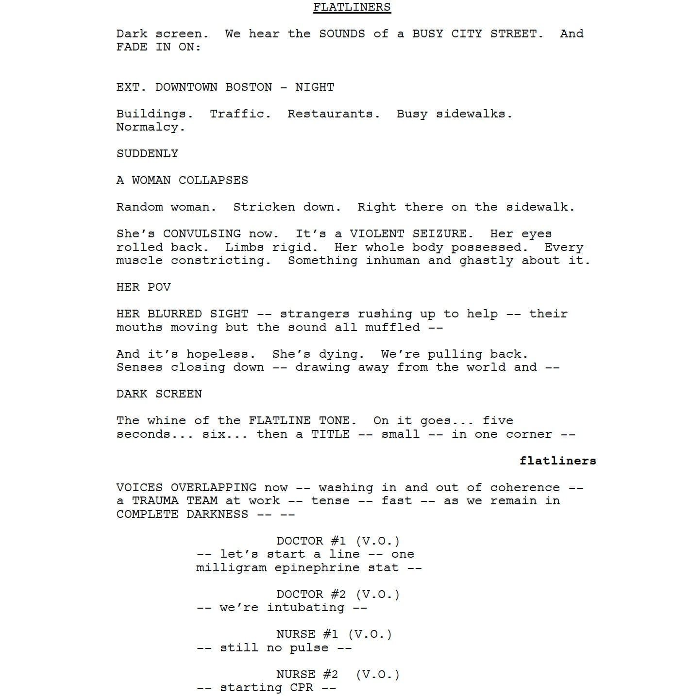 Page One: “Flatliners” (2017)