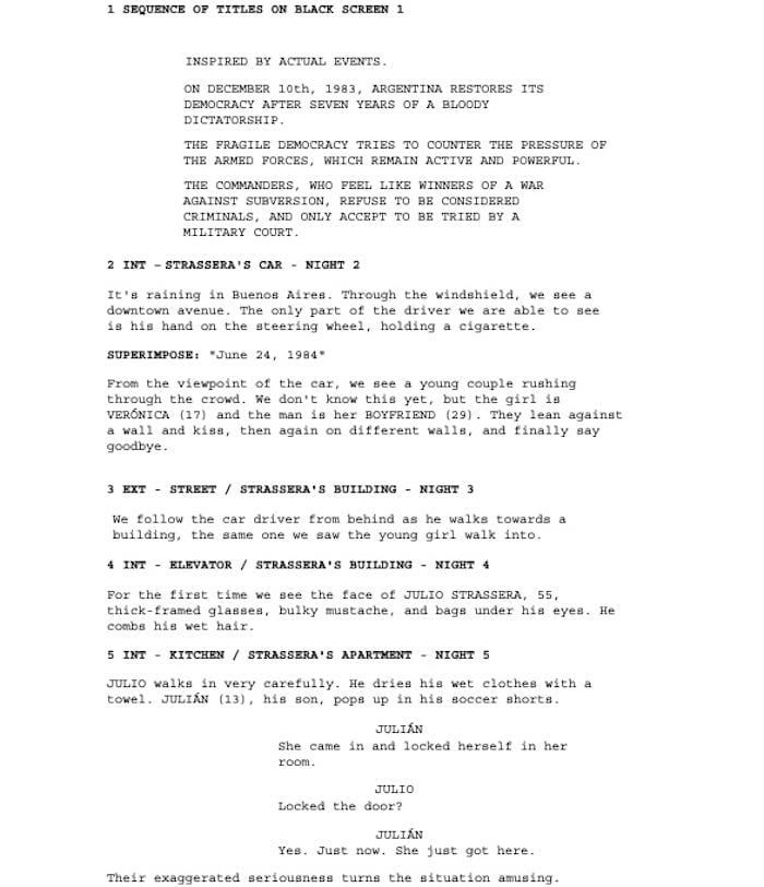 Page One: “Argentina, 1985” (2022)