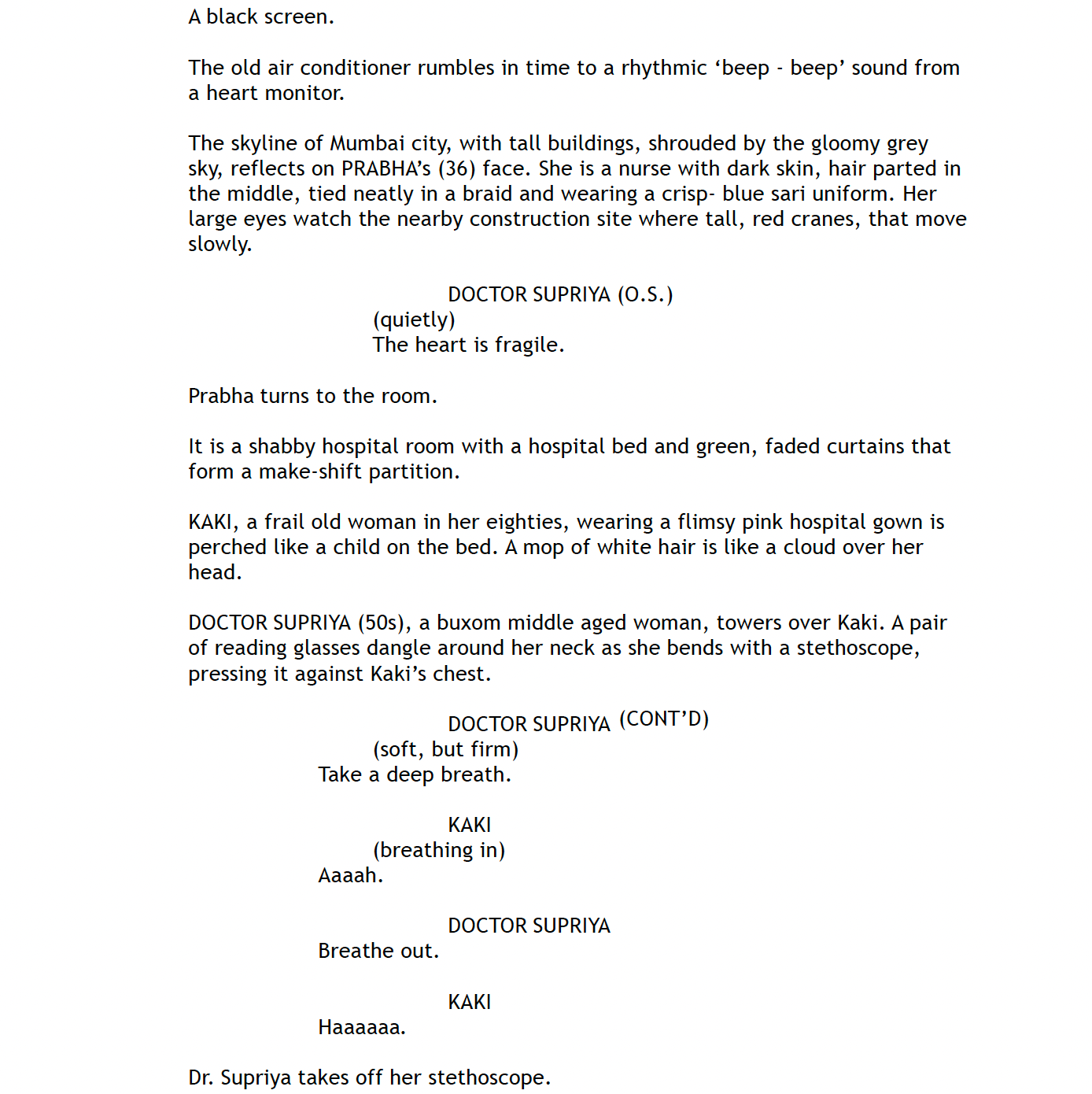 Page One: “All We Imagine as Light” (2024)