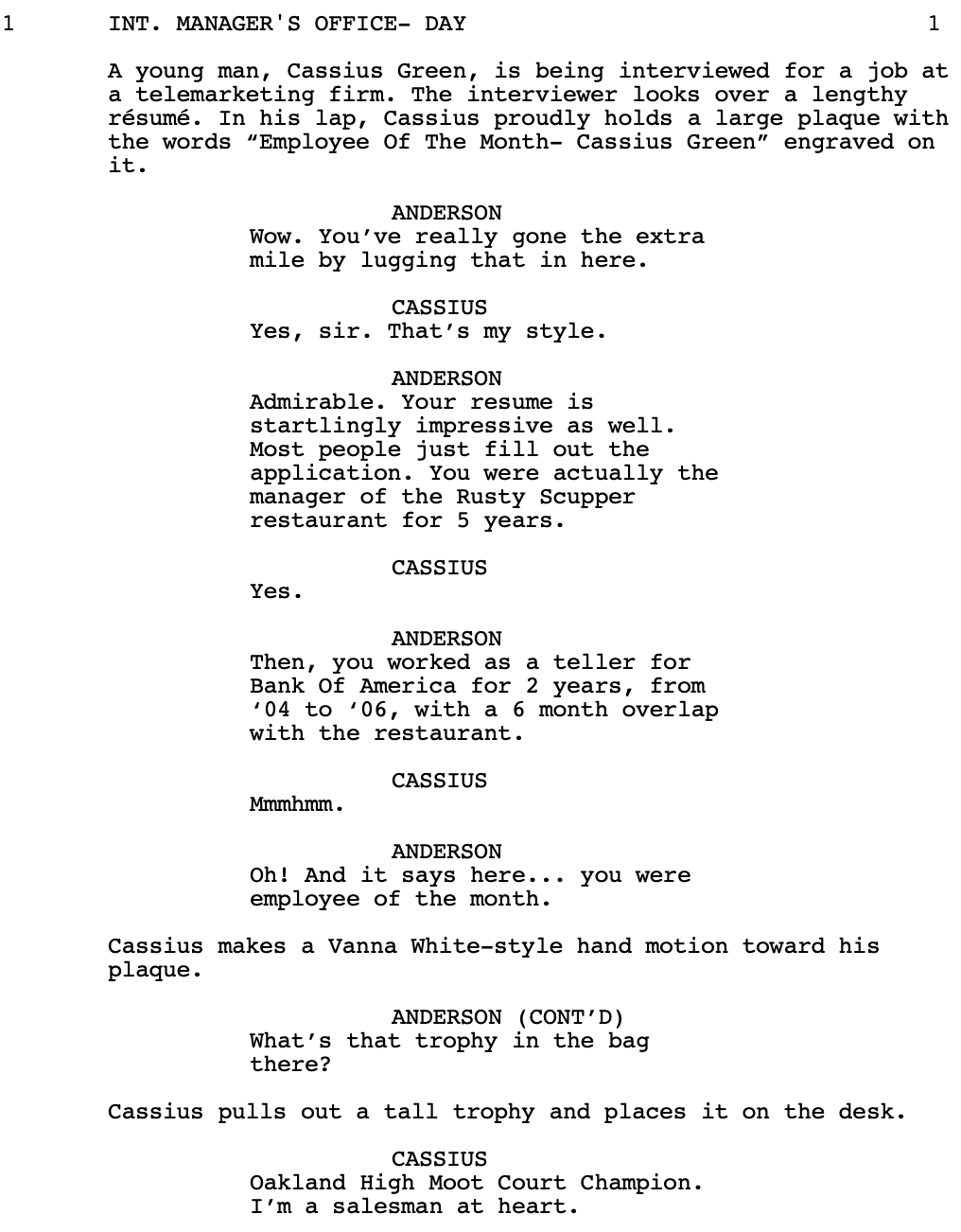 Page One: “Sorry to Bother You” (2018)