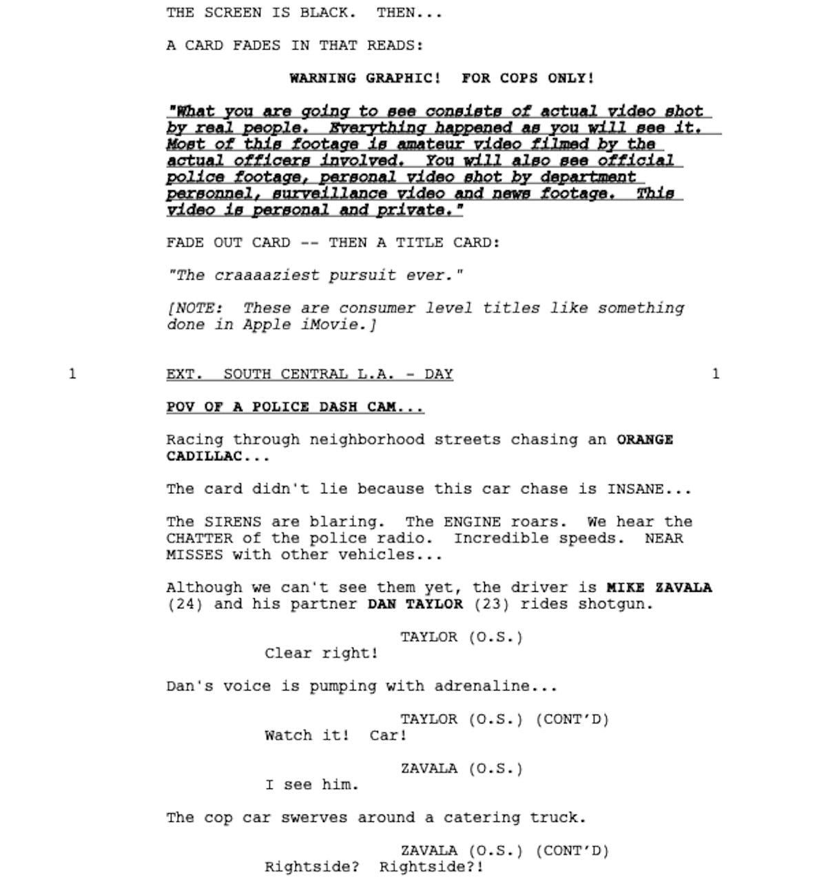 Page One: “End of Watch” (2012)