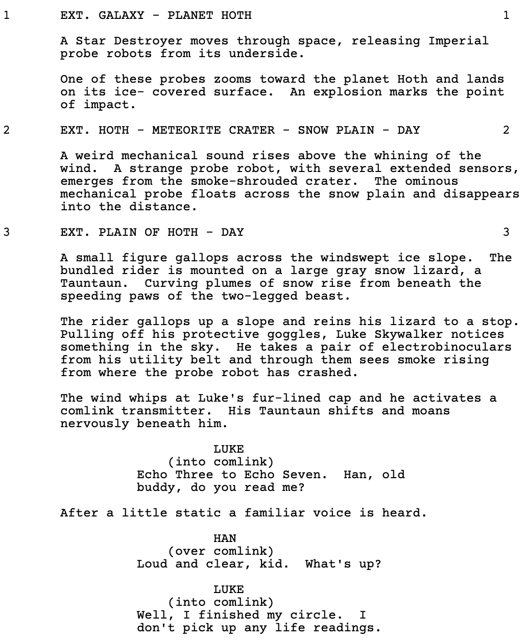 Page One: “Star Wars: Episode V — The Empire Strikes Back” (1980)