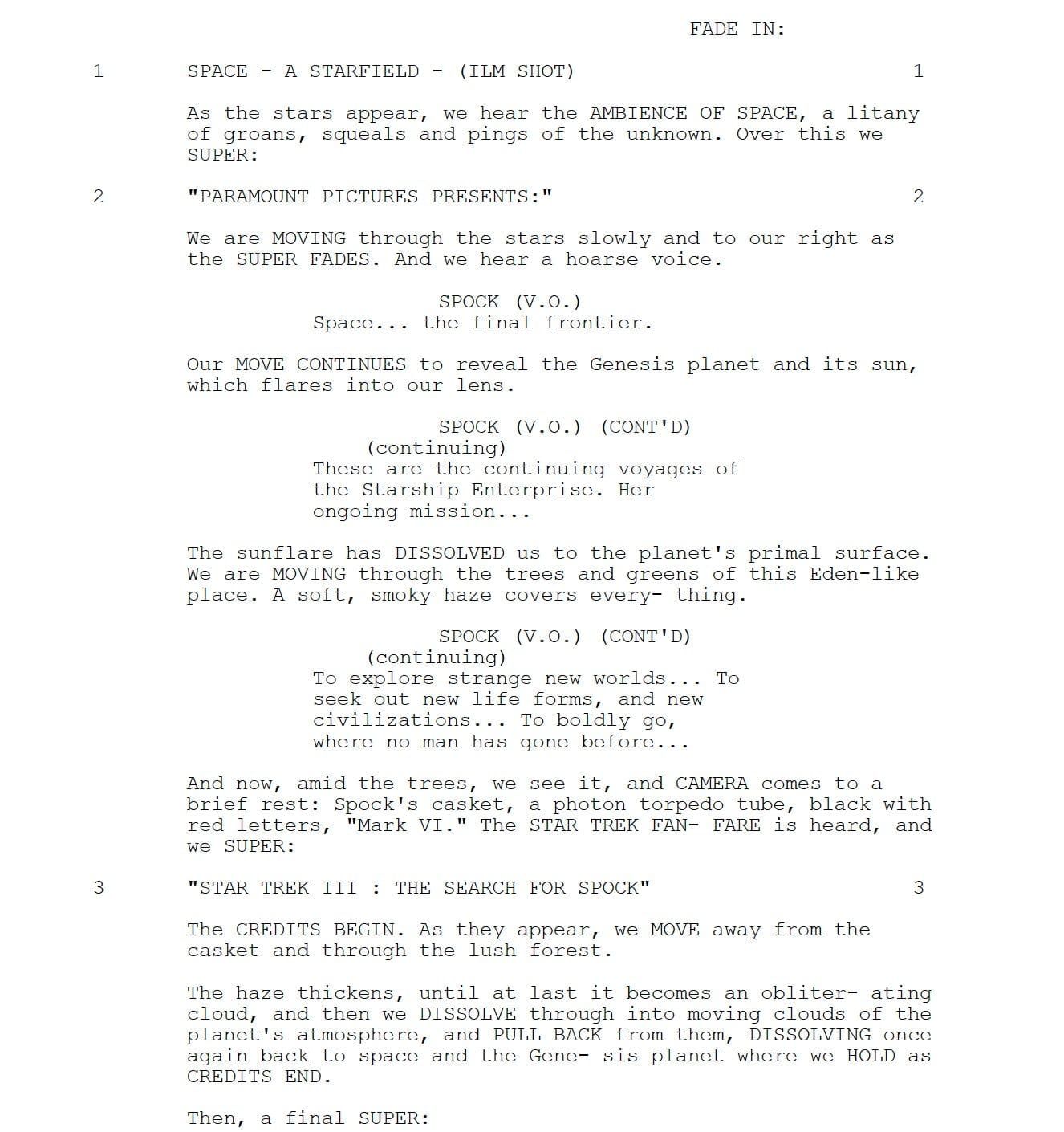 Page One: “Star Trek III: The Search for Spock” (1984)