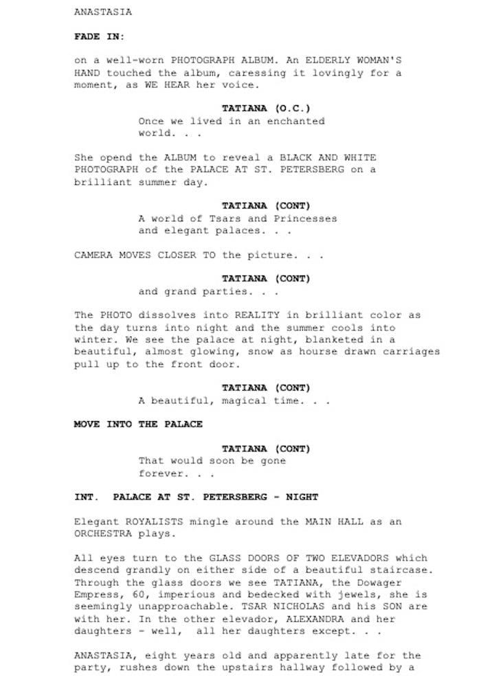Page One: “Anastasia” (1997)