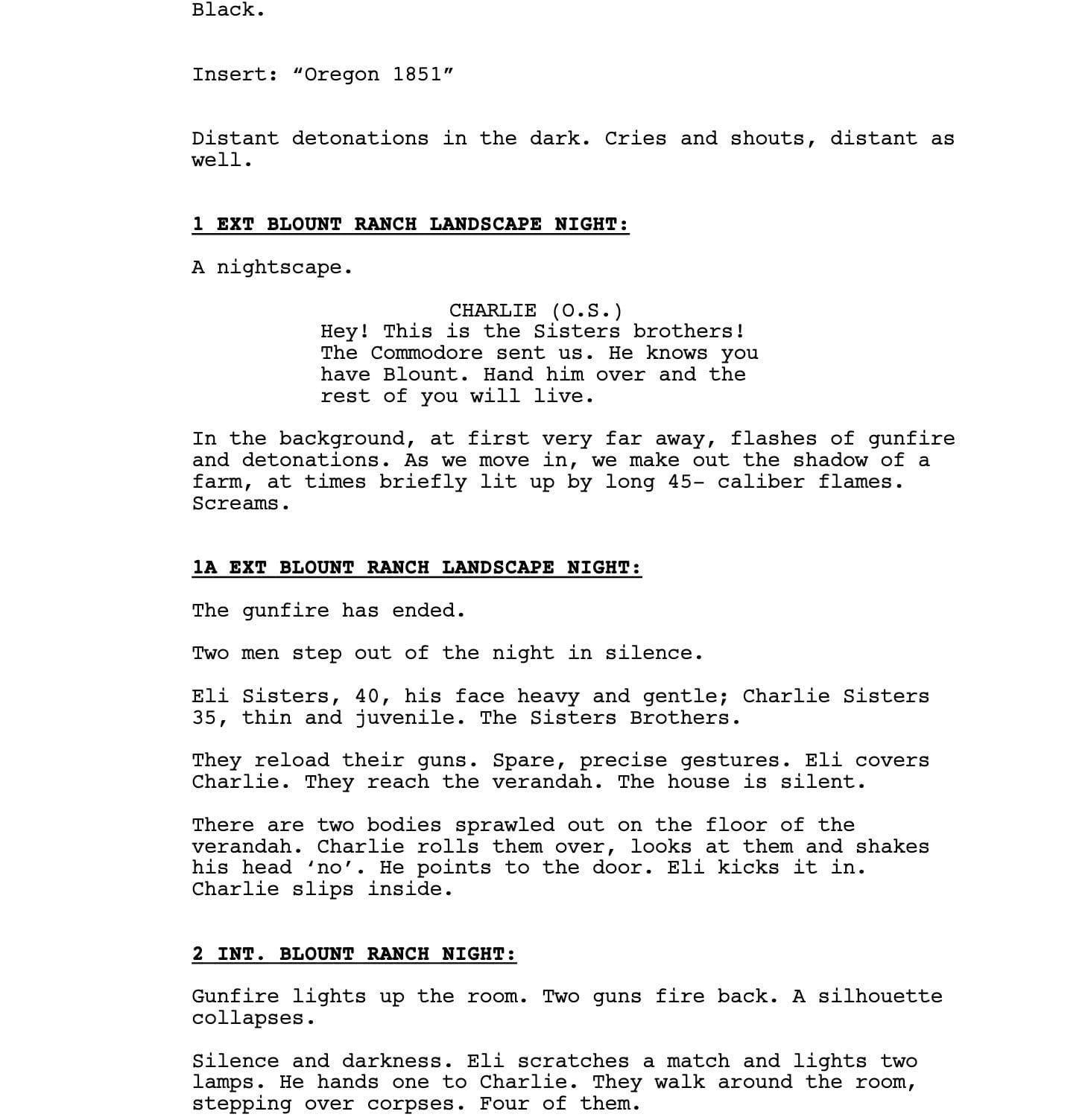 Page One: “The Sisters Brothers” (2018)