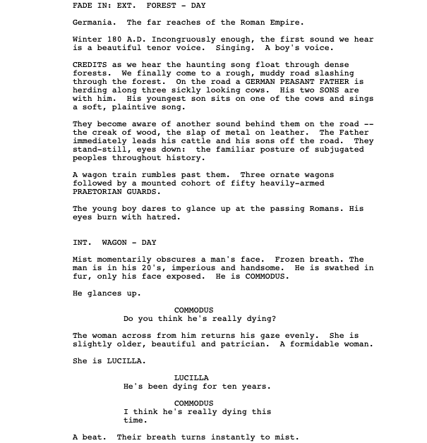 Page One: “Gladiator” (2000)