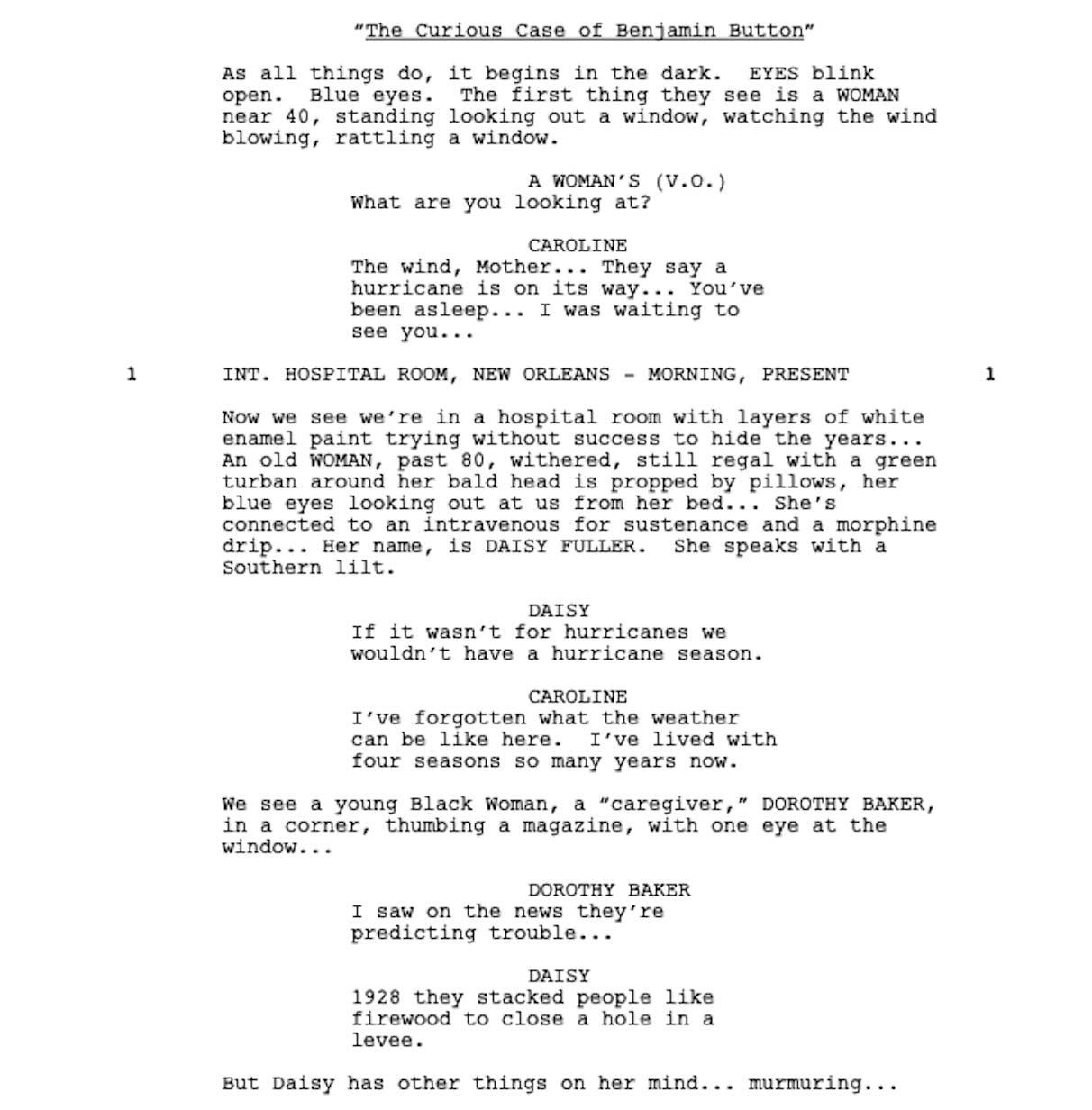 Page One: “The Curious Case of Benjamin Button” (2008)