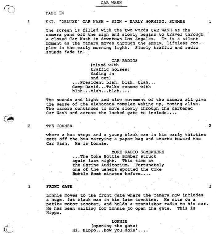 Page One: “Car Wash” (1976)