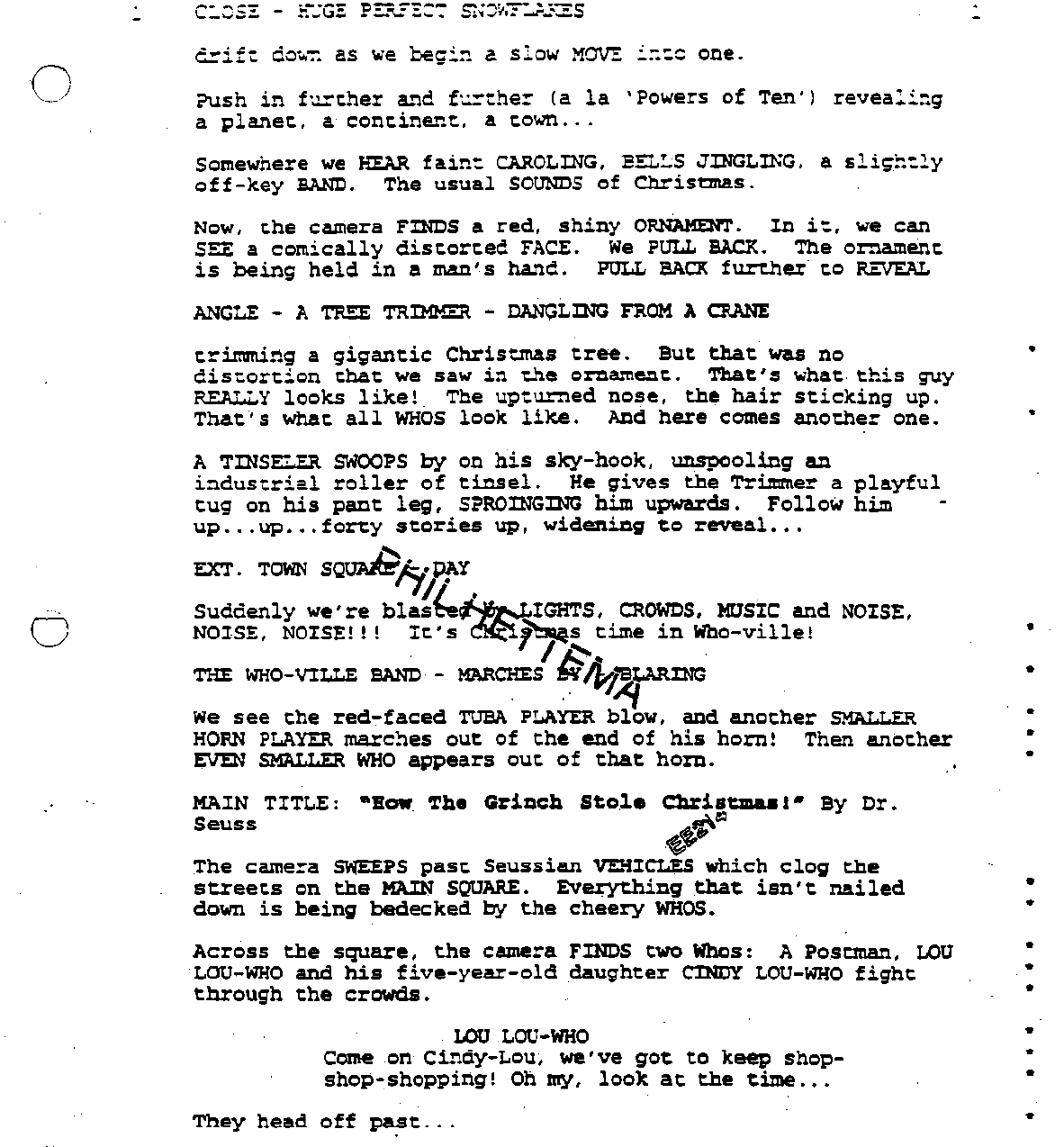Page One: “How the Grinch Stole Christmas” (2000)