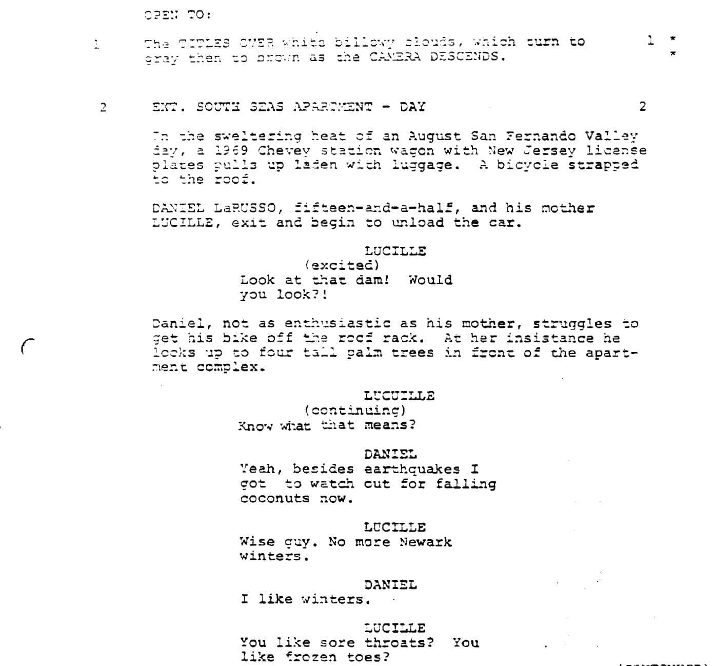 Page One: “The Karate Kid” (1984)