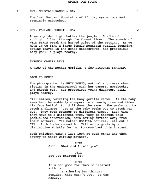 Page One: “Mighty Joe Young” (1998)