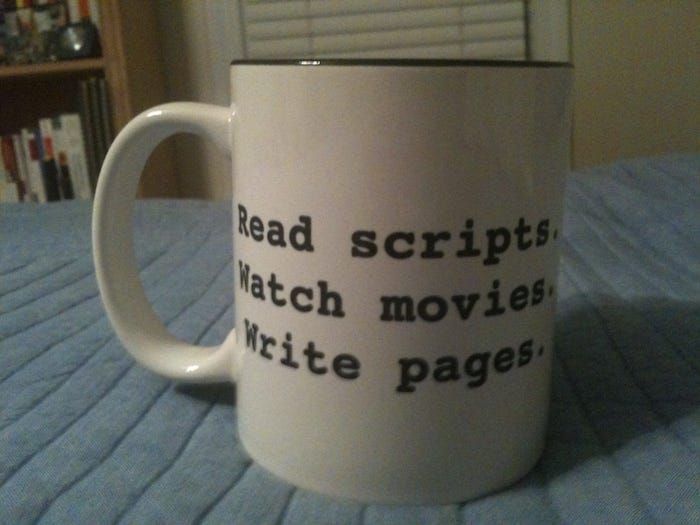 Watch Movies. Read Scripts. Write Pages.