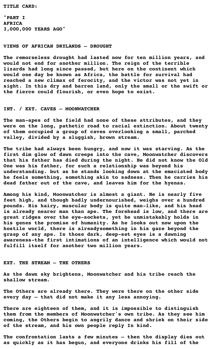 Page One: ‘2001: A Space Odyssey’ (1968)