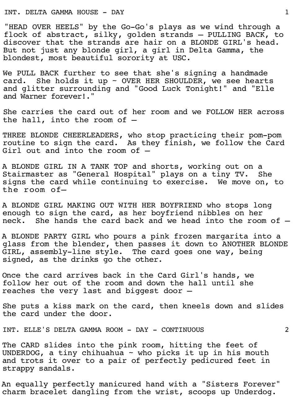 Page One: ‘Legally Blonde’ (2001)