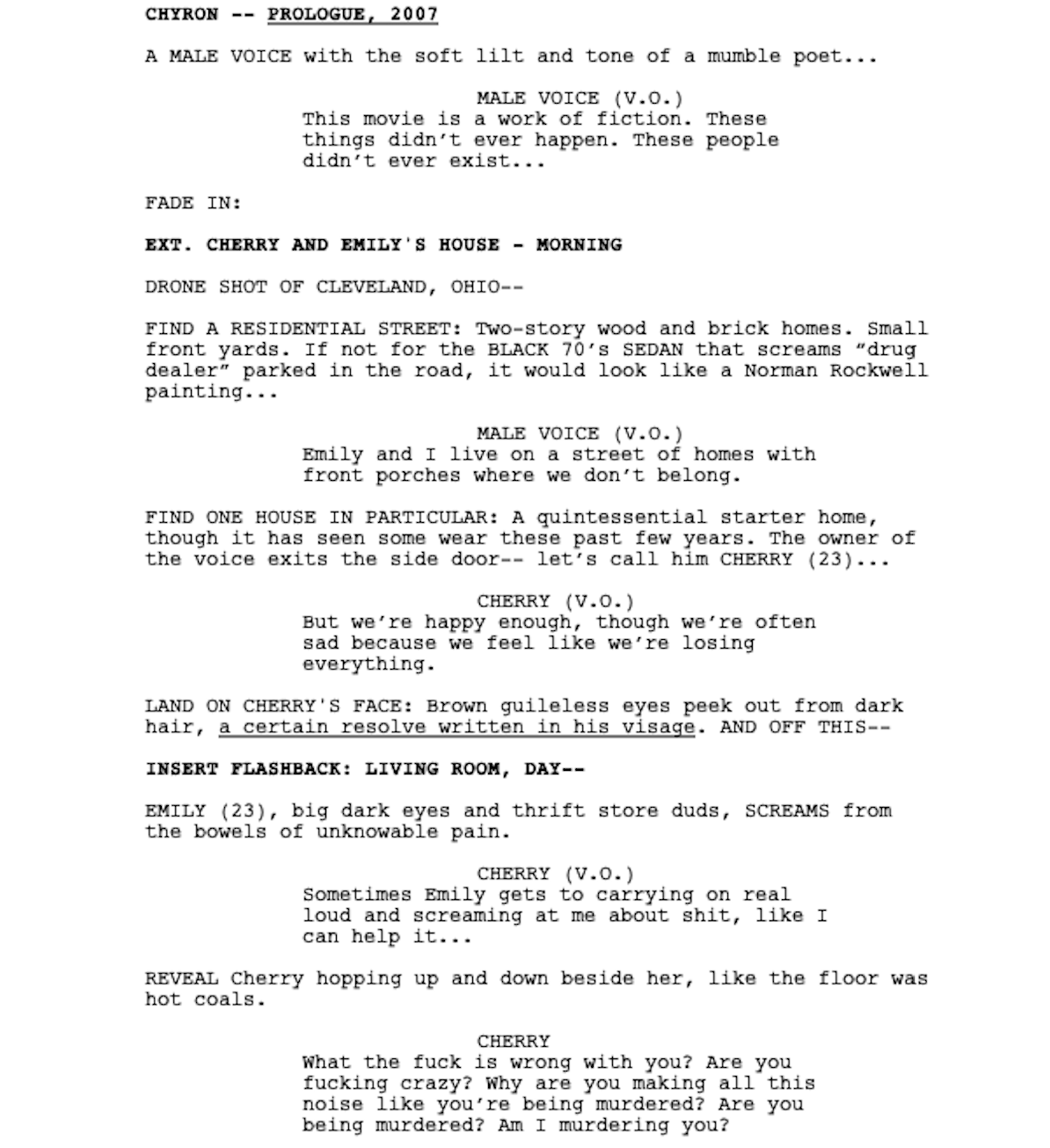 Page One: “Cherry” (2021)