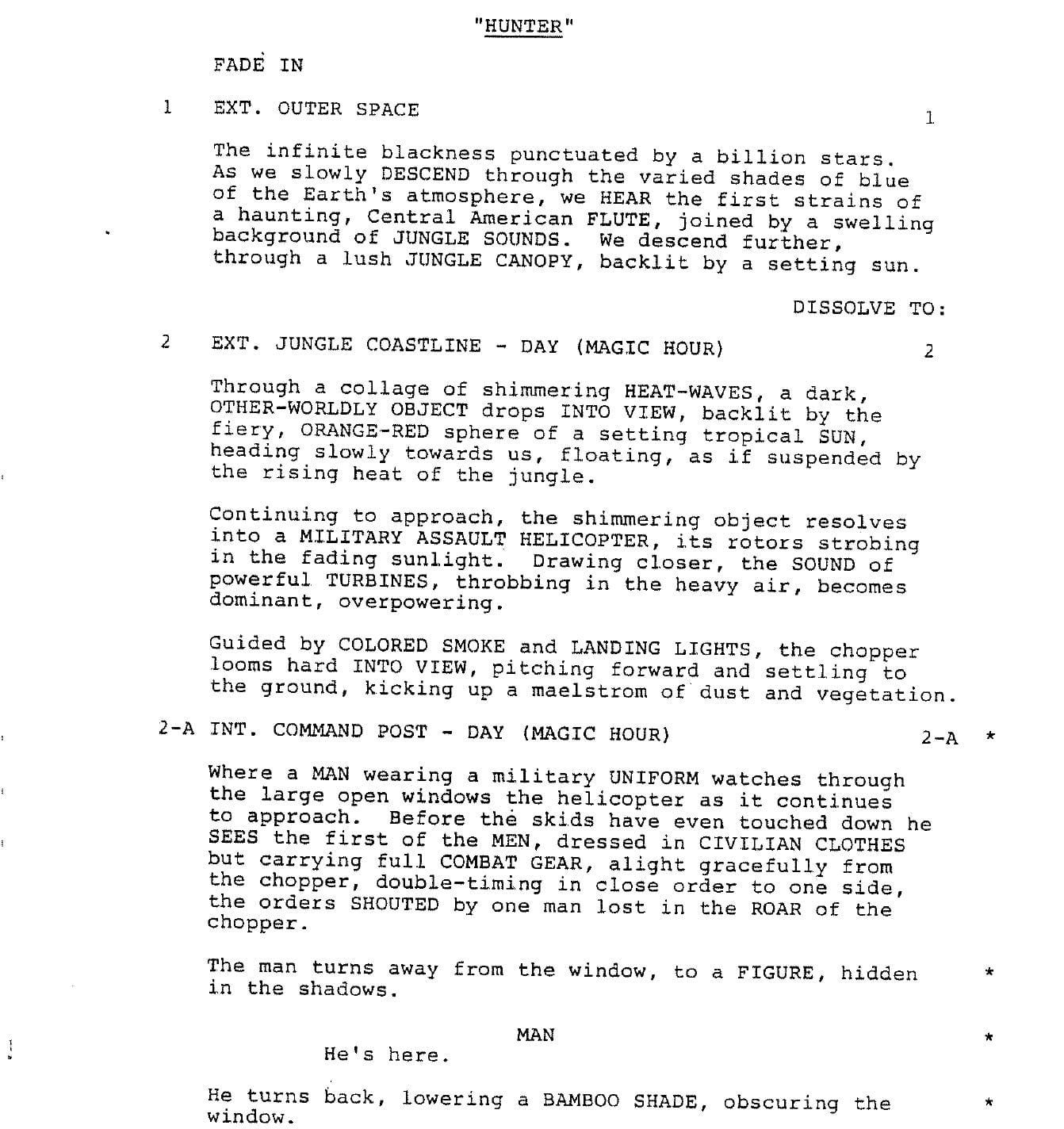 Page One: “Predator” (1987)