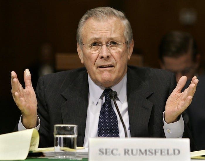 Donald Rumsfeld: Screenwriting Guru