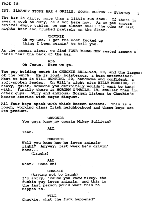 Page One: “Good Will Hunting” (1997)