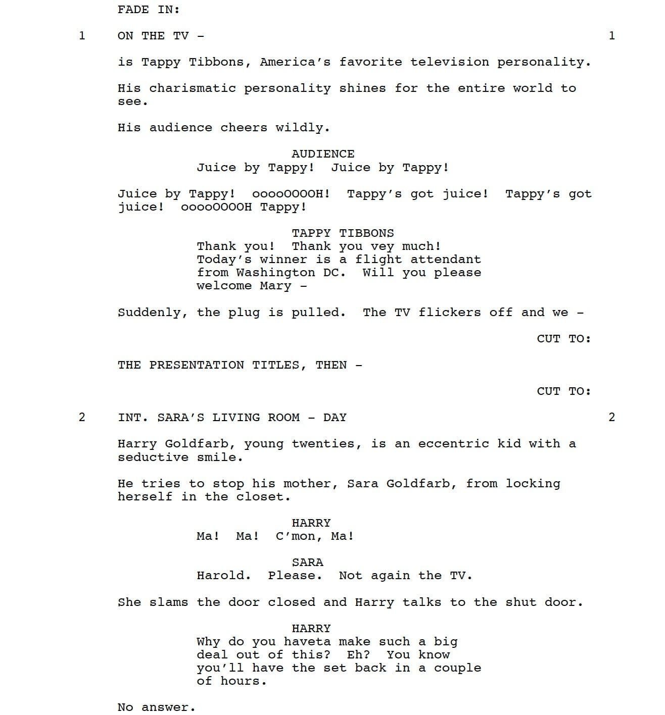 Page One: “Requiem for a Dream” (2000)