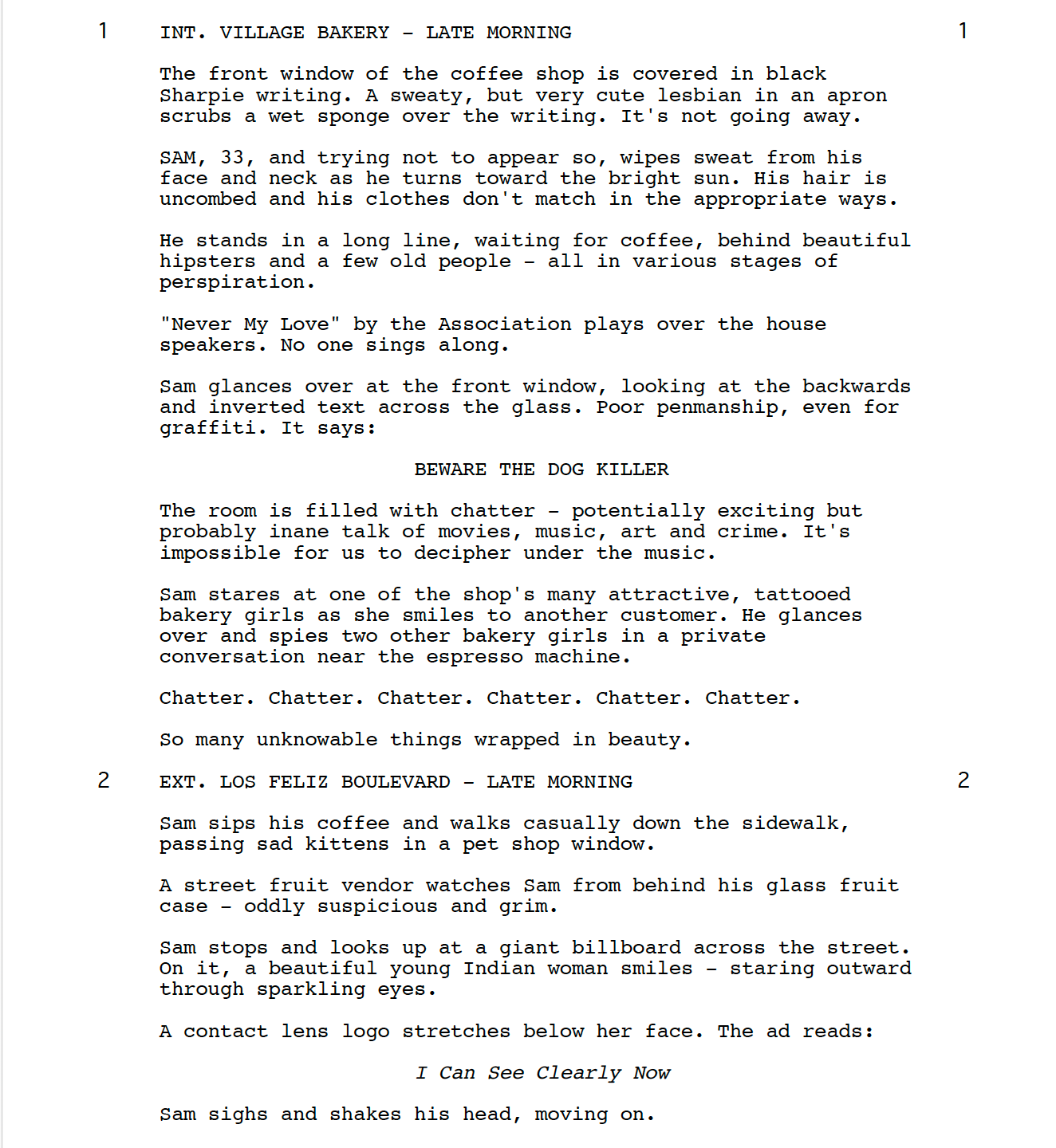 Page One: “Under the Silver Lake” (2018)