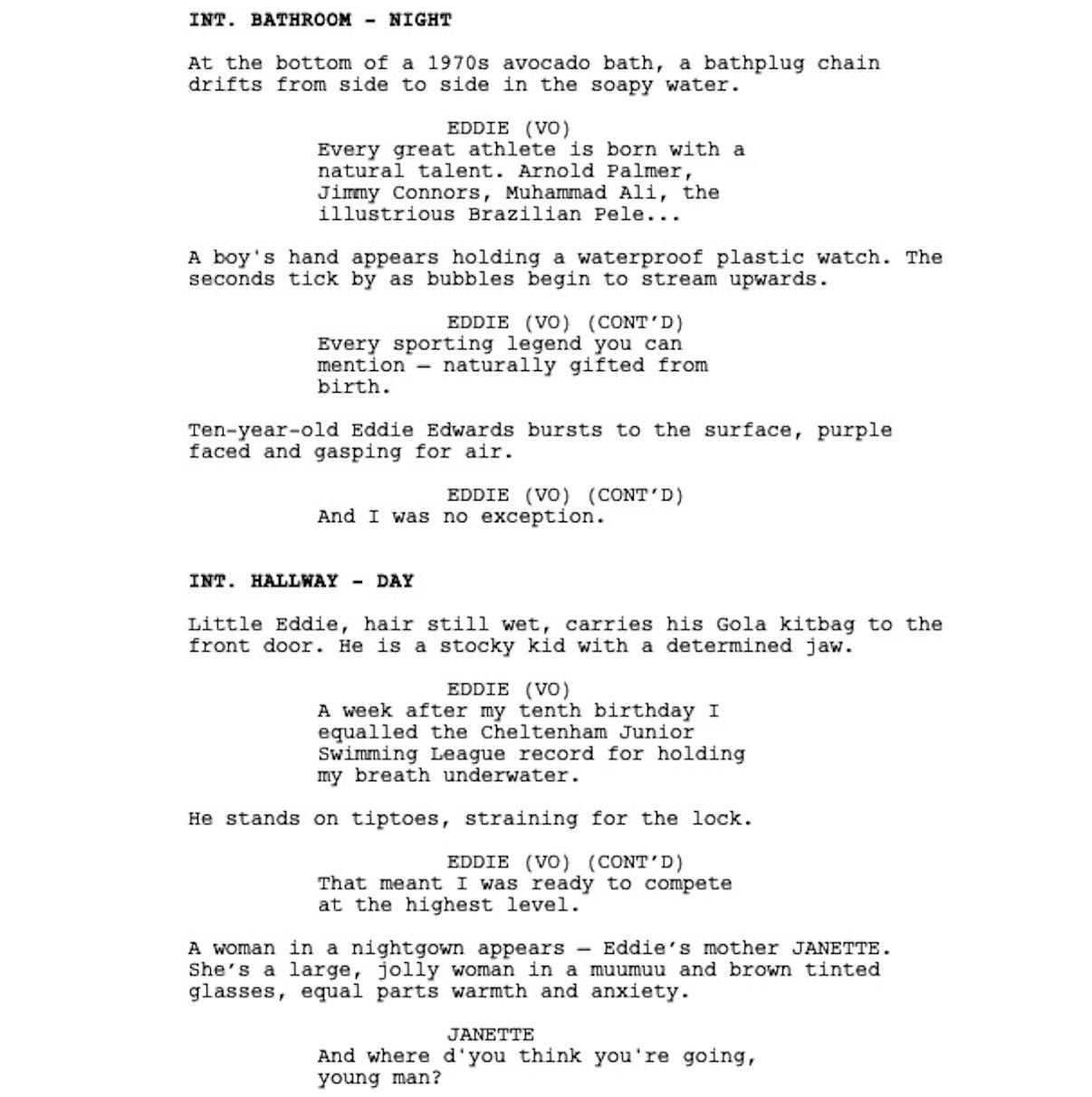 Page One: “Eddie the Eagle” (2015)