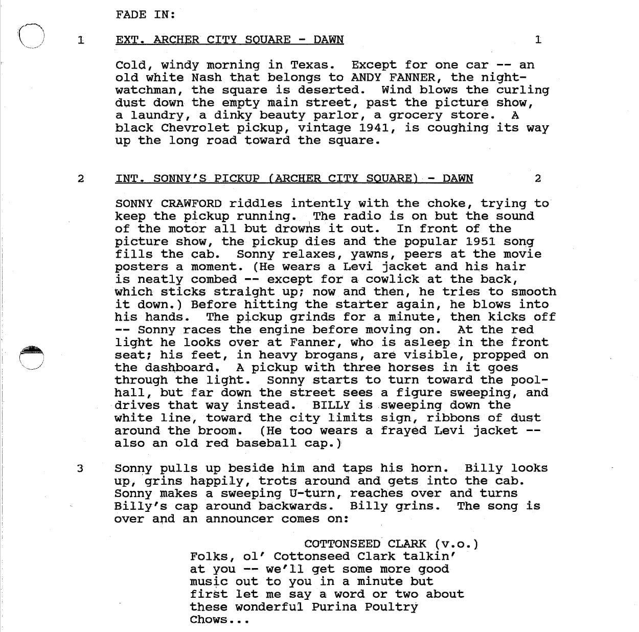 Page One: “The Last Picture Show” (1971)