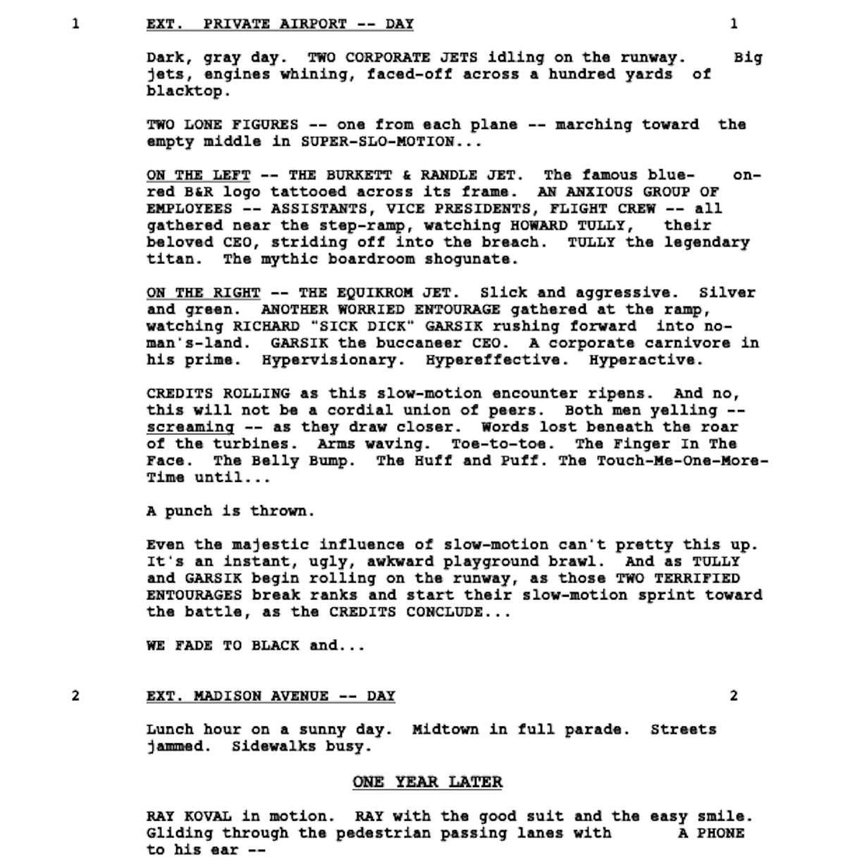 Page One: “Duplicity” (2009)