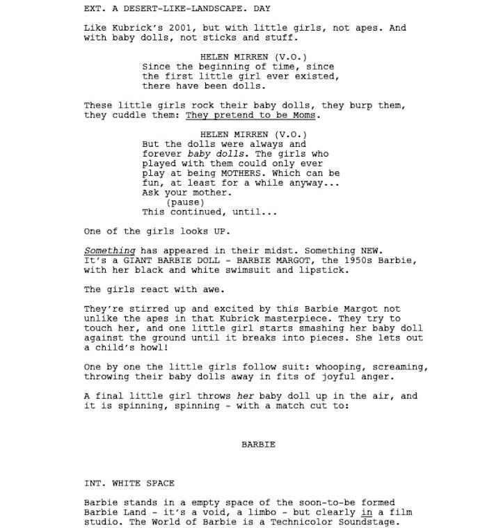 Page One: “Barbie” (2023)