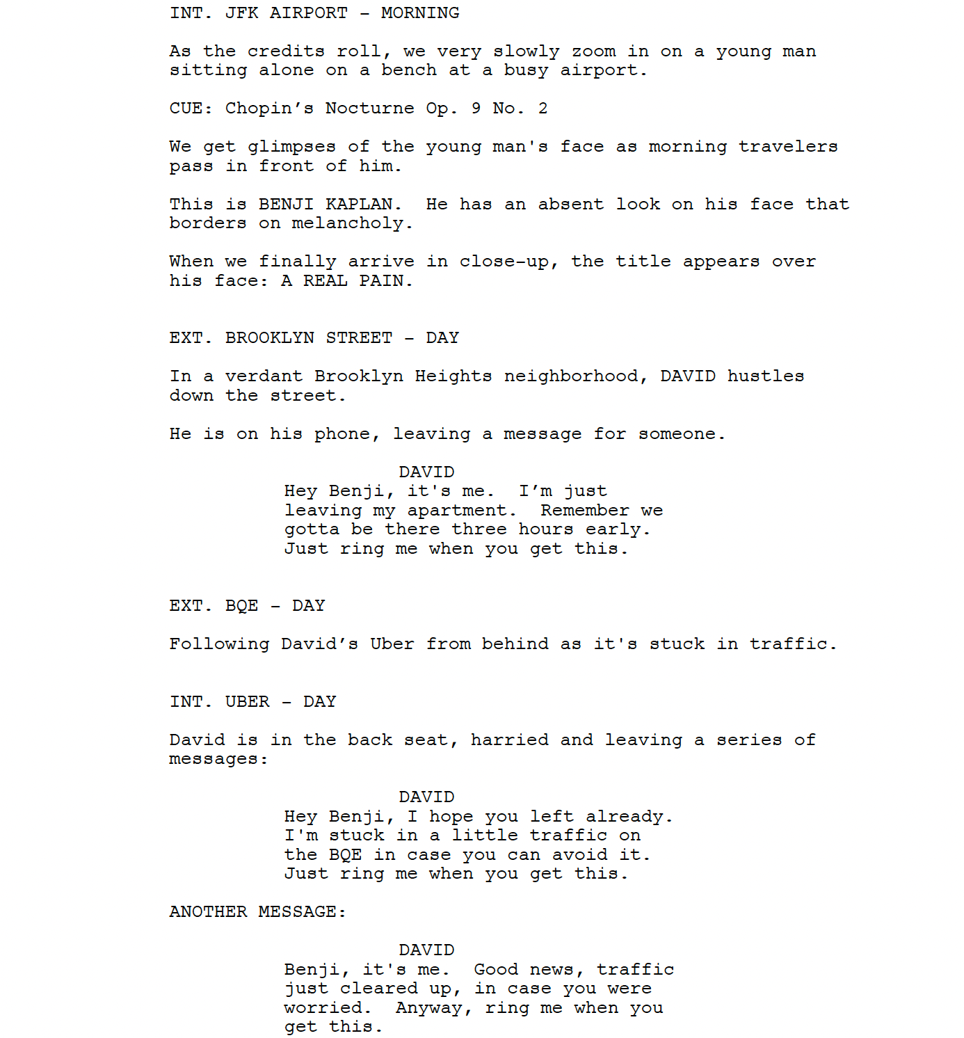 Page One: “A Real Pain” (2024)