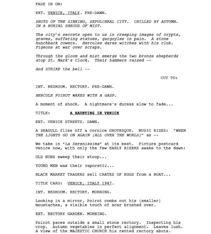 Page One: “A Haunting in Venice” (2023)