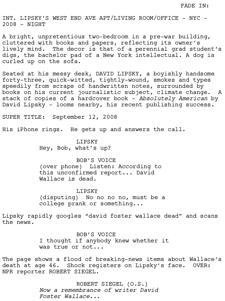 Page One: “The End of the Tour” (2015)