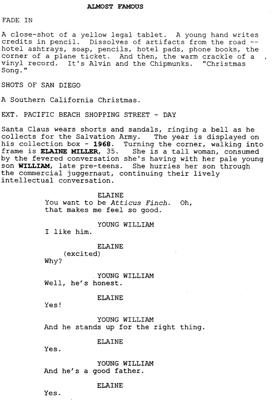 Page One: ‘Almost Famous’ (2000)