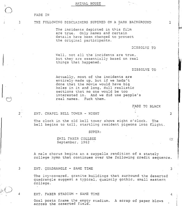 Page One: “National Lampoon’s Animal House” (1978)