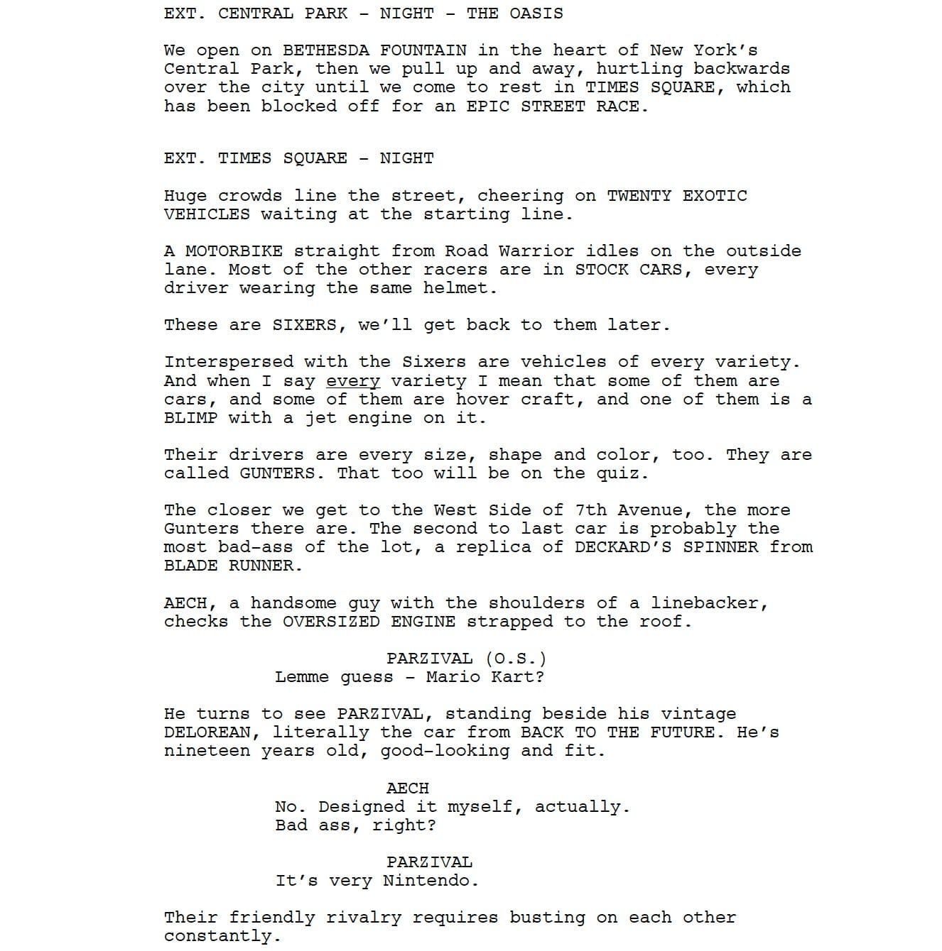 Page One: “Ready Player One” (2018)