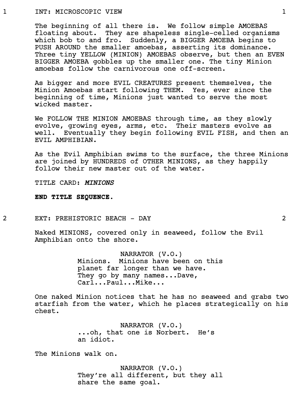 Page One: “Minions” (2015)