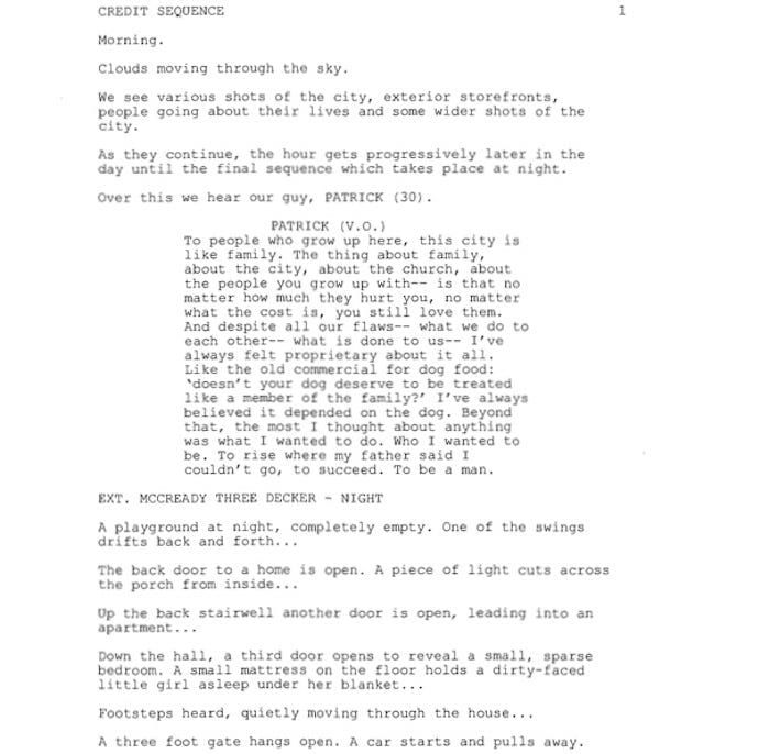 Page One: “Gone Baby Gone” (2007)
