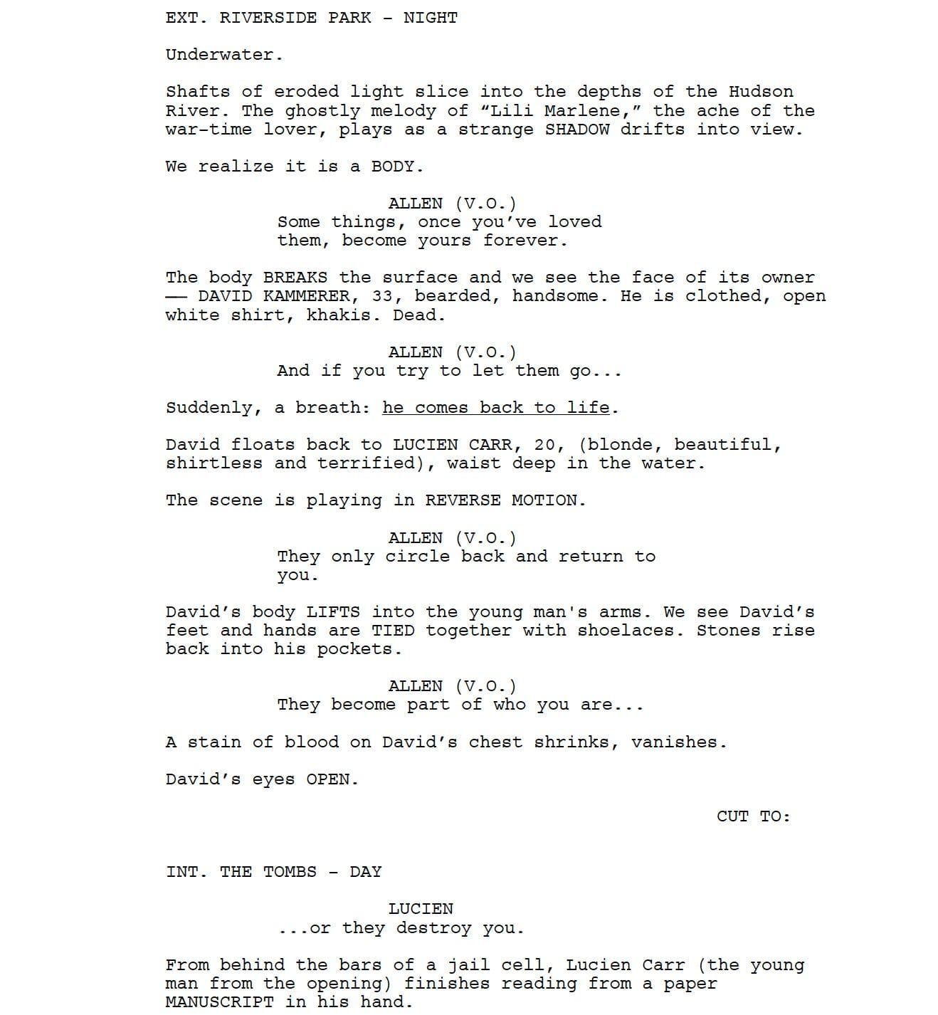 Page One: “Kill Your Darlings” (2013)